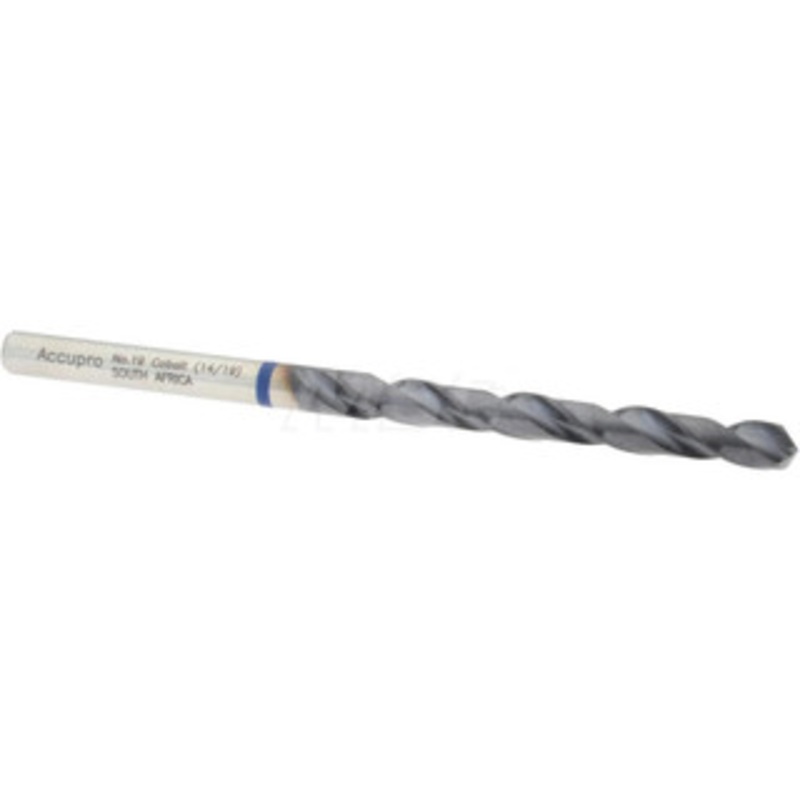 Accupro #19 120 Cobalt Jobber Drill TiAlN Finish, Right Hand Cut, Spiral Flute, Straight Shank, 75mm OAL, Split Point 1BB0422-AC – 05492251