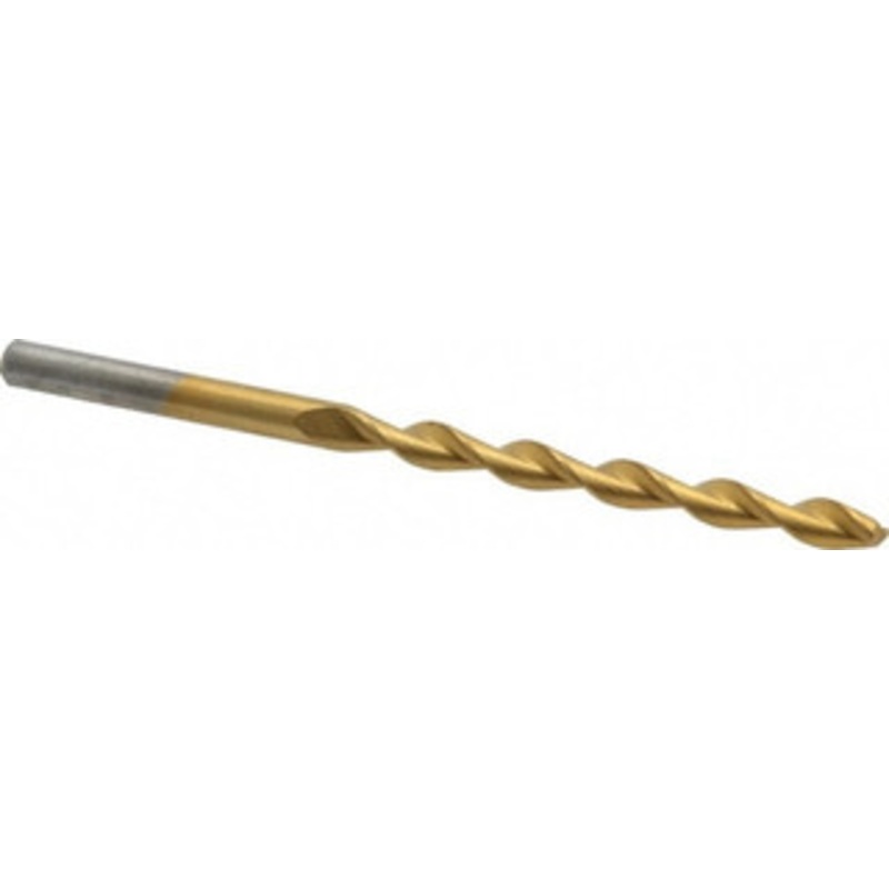 Chicago-Latrobe #11 135 High Speed Steel Jobber Drill TiN Finish, Right Hand Cut, Parabolic Flute, Straight Shank, 3-1/2 OAL, Split Point 53940 – 80906118