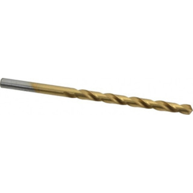 Chicago-Latrobe #12 118 High Speed Steel Jobber Drill TiN Finish, Right Hand Cut, Spiral Flute, Straight Shank, 3-1/2 OAL, Standard Point 70112 – 93094175