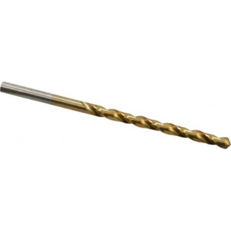 Chicago-Latrobe #24 118 High Speed Steel Jobber Drill TiN Finish, Right Hand Cut, Spiral Flute, Straight Shank, 3-1/8 OAL, Standard Point 70124 – 93094290