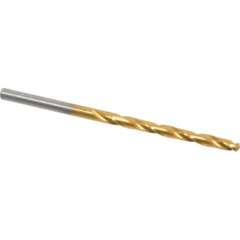 Chicago-Latrobe #28 135 High Speed Steel Jobber Drill TiN Finish, Right Hand Cut, Spiral Flute, Straight Shank, 2-7/8 OAL, Split Point 41698 – 03294857