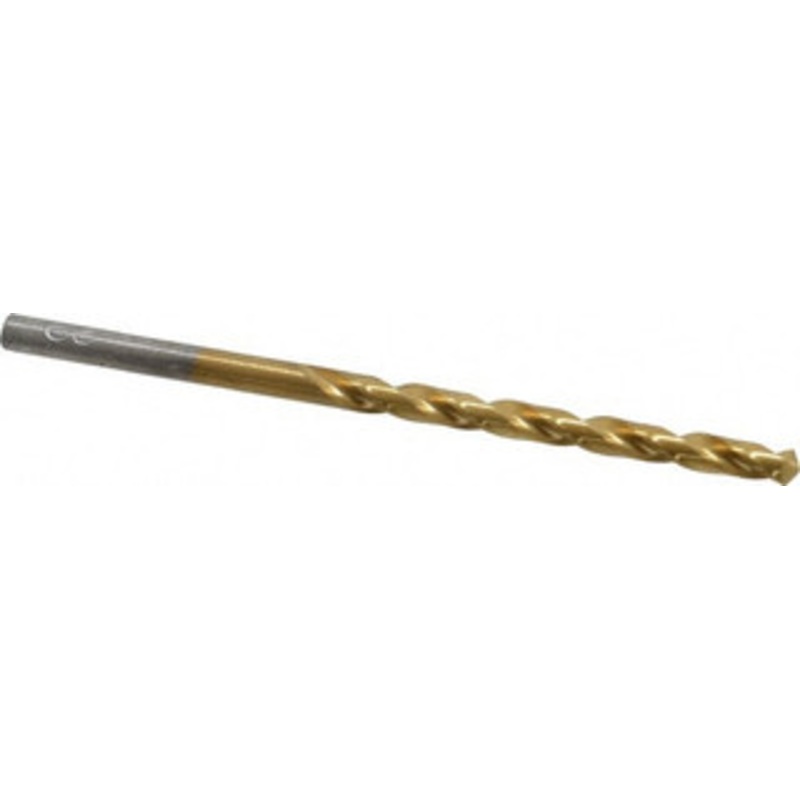 Chicago-Latrobe #29 118 High Speed Steel Jobber Drill TiN Finish, Right Hand Cut, Spiral Flute, Straight Shank, 2-7/8 OAL, Standard Point 70129 – 93094340