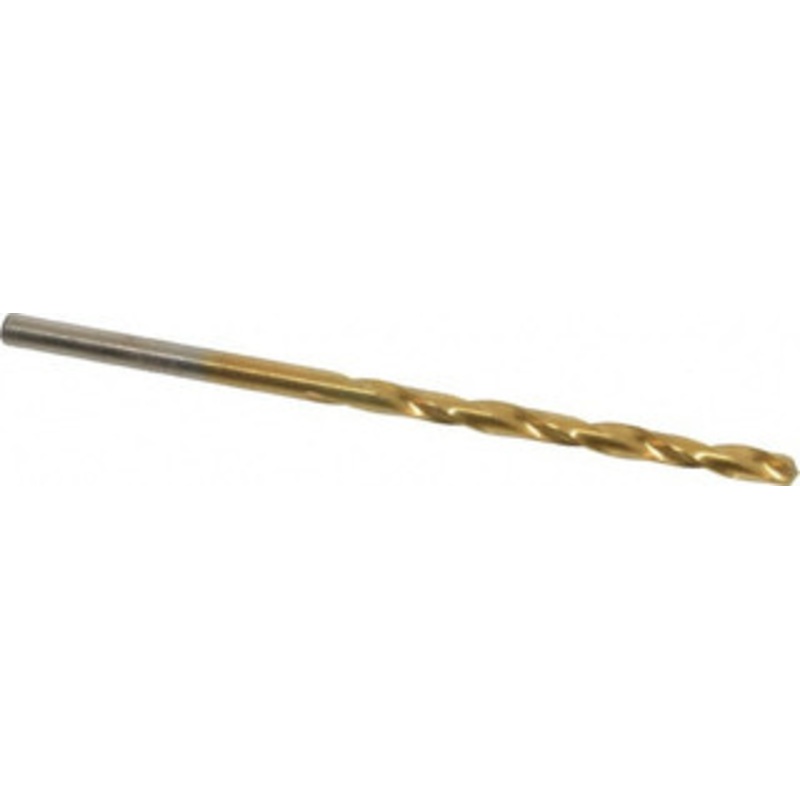 Chicago-Latrobe #36 135 High Speed Steel Jobber Drill TiN Finish, Right Hand Cut, Spiral Flute, Straight Shank, 2-1/2 OAL, Split Point 41706 – 03294931