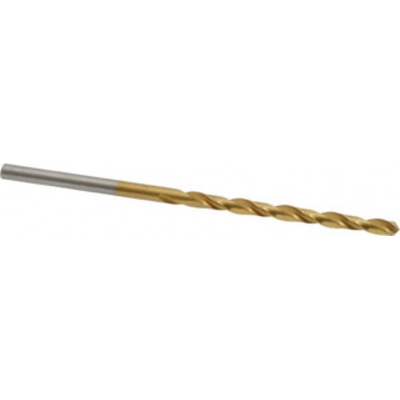 Chicago-Latrobe #40 118 High Speed Steel Jobber Drill TiN Finish, Right Hand Cut, Spiral Flute, Straight Shank, 2-3/8 OAL, Standard Point 70140 – 93094456