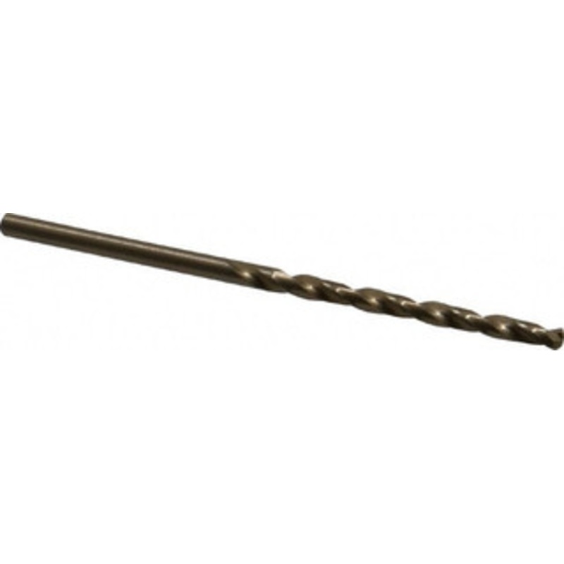 Chicago-Latrobe #40 135 Cobalt Jobber Drill Oxide/Gold Finish, Right Hand Cut, Spiral Flute, Straight Shank, 2-3/8 OAL, Split Point 46710 – 81192403
