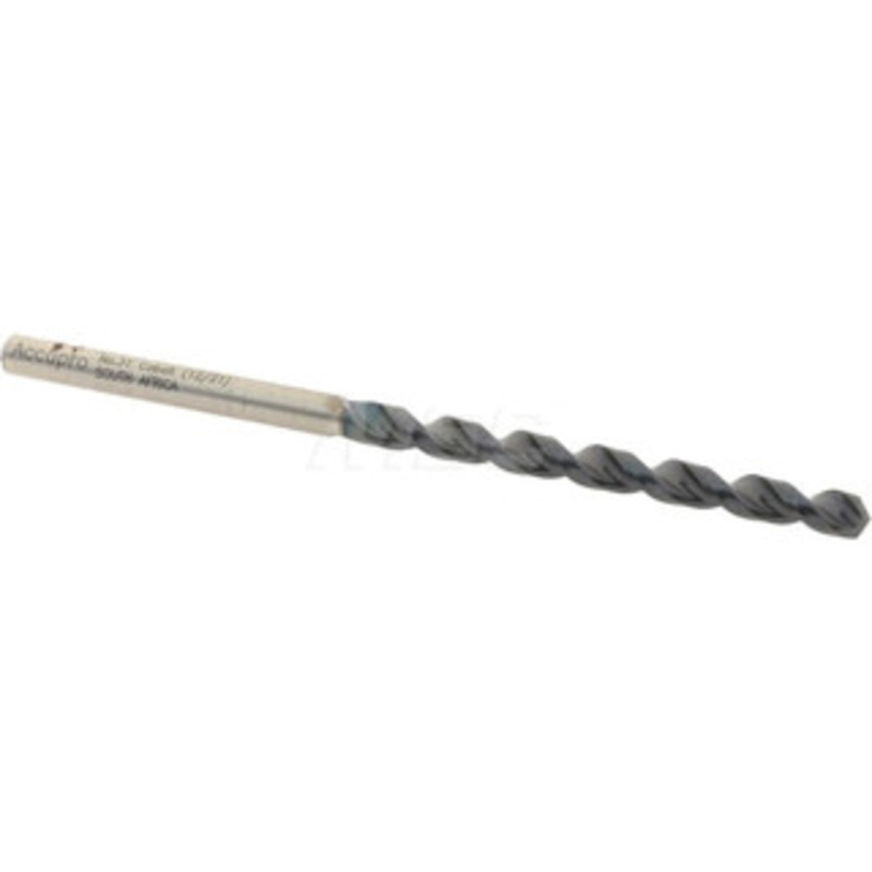 Accupro #31 130 Cobalt Jobber Drill TiAlN Finish, Right Hand Cut, Parabolic Flute, Straight Shank, 2-9/16 OAL, Split Point 1640305A-AC – 05926191
