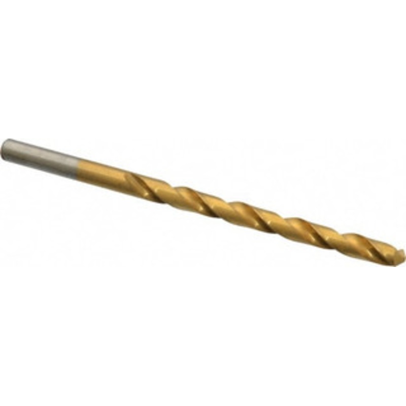 Chicago-Latrobe #3 118 High Speed Steel Jobber Drill TiN Finish, Right Hand Cut, Spiral Flute, Straight Shank, 3-3/4 OAL, Standard Point 70103 – 93094084