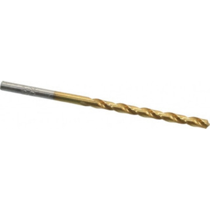Chicago-Latrobe #30 118 High Speed Steel Jobber Drill TiN Finish, Right Hand Cut, Spiral Flute, Straight Shank, 2-3/4 OAL, Standard Point 70130 – 93094357