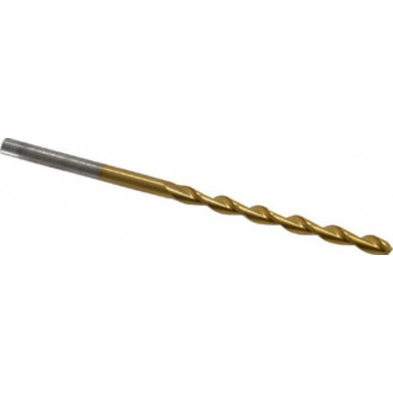 Chicago-Latrobe #31 135 High Speed Steel Jobber Drill TiN Finish, Right Hand Cut, Parabolic Flute, Straight Shank, 2-3/4 OAL, Split Point 53960 – 80906316