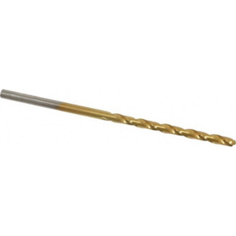 Chicago-Latrobe #37 118 High Speed Steel Jobber Drill TiN Finish, Right Hand Cut, Spiral Flute, Straight Shank, 2-1/2 OAL, Standard Point 70137 – 93094423