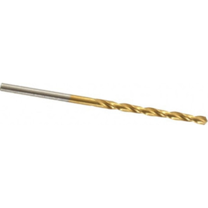 Chicago-Latrobe #44 118 High Speed Steel Jobber Drill TiN Finish, Right Hand Cut, Spiral Flute, Straight Shank, 2-1/8 OAL, Standard Point 70144 – 93094498