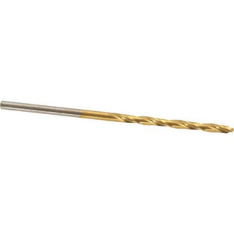 Chicago-Latrobe #45 135 High Speed Steel Jobber Drill TiN Finish, Right Hand Cut, Spiral Flute, Straight Shank, 2-1/8 OAL, Split Point 41715 – 03295029