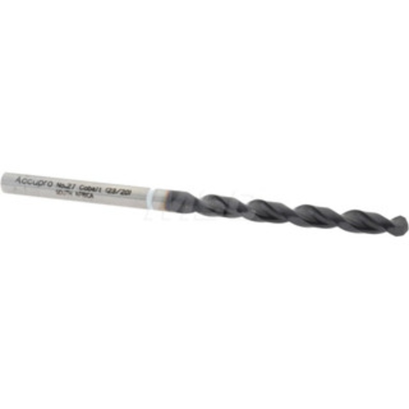 Accupro #27 118 Cobalt Jobber Drill TiAlN Finish, Right Hand Cut, Parabolic Flute, Straight Shank, 70mm OAL, DX Point 1W60366-AC – 93886737