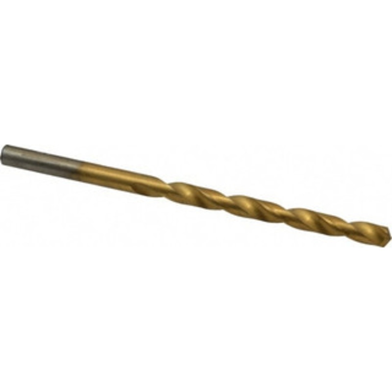 Chicago-Latrobe #12 135 Cobalt Jobber Drill TiN Finish, Right Hand Cut, Spiral Flute, Straight Shank, 3-1/2 OAL, Split Point 54022 – 81132490