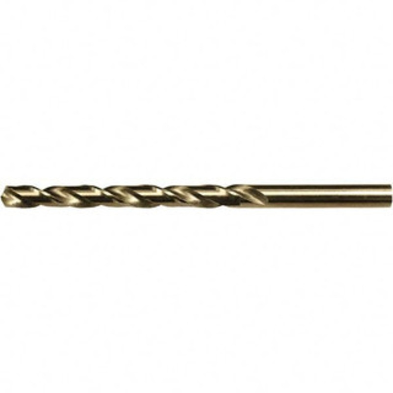 Chicago-Latrobe #25 135 Cobalt Jobber Drill Gold Finish Finish, Right Hand Cut, Spiral Flute, Straight Shank, 76.2mm OAL, Split Point 47759 – 57622490