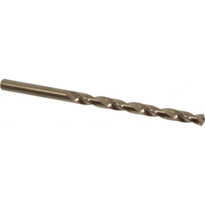 Chicago-Latrobe #3 135 Cobalt Jobber Drill Oxide/Gold Finish, Right Hand Cut, Spiral Flute, Straight Shank, 3-3/4 OAL, Split Point 46673 – 81192031