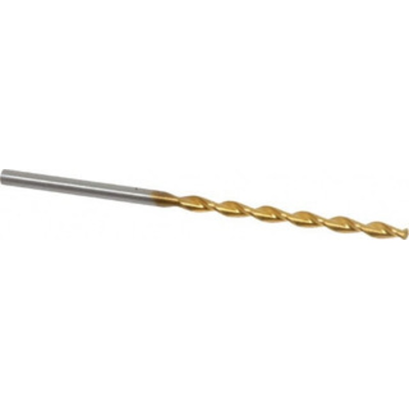 Chicago-Latrobe #38 135 High Speed Steel Jobber Drill TiN Finish, Right Hand Cut, Parabolic Flute, Straight Shank, 2-1/2 OAL, Split Point 53967 – 80906381