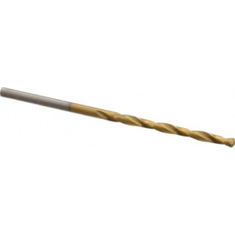 Chicago-Latrobe #41 135 High Speed Steel Jobber Drill TiN Finish, Right Hand Cut, Spiral Flute, Straight Shank, 2-3/8 OAL, Split Point 41711 – 03294980