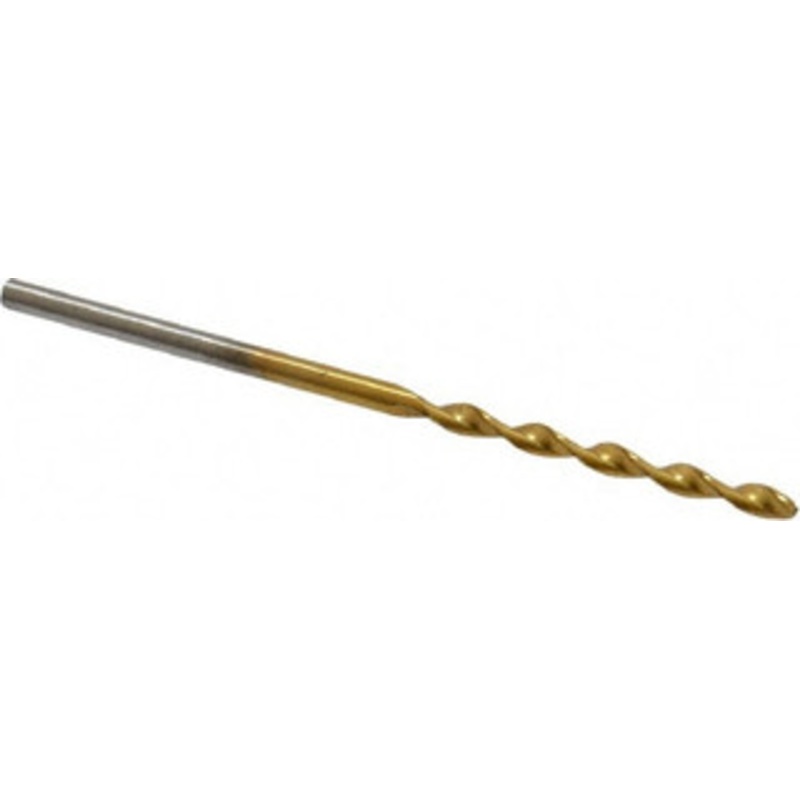 Chicago-Latrobe #47 135 High Speed Steel Jobber Drill TiN Finish, Right Hand Cut, Parabolic Flute, Straight Shank, 2 OAL, Split Point 53976 – 80906472