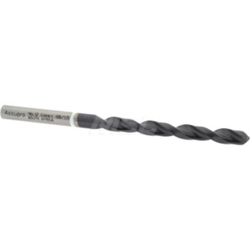 Accupro #12 118 Cobalt Jobber Drill TiAlN Finish, Right Hand Cut, Parabolic Flute, Straight Shank, 86mm OAL, DX Point 1W60479-AC – 93886943