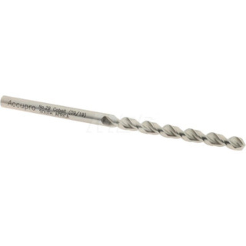 Accupro #29 130 Cobalt Jobber Drill Bright Finish, Right Hand Cut, Parabolic Flute, Straight Shank, 2-3/4 OAL, Split Point 1640345-AC – 05598636