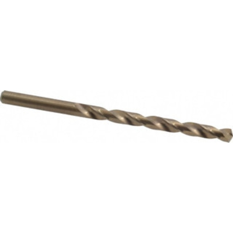Chicago-Latrobe #1 135 Cobalt Jobber Drill Oxide/Gold Finish, Right Hand Cut, Spiral Flute, Straight Shank, 3-7/8 OAL, Split Point 46671 – 81192015