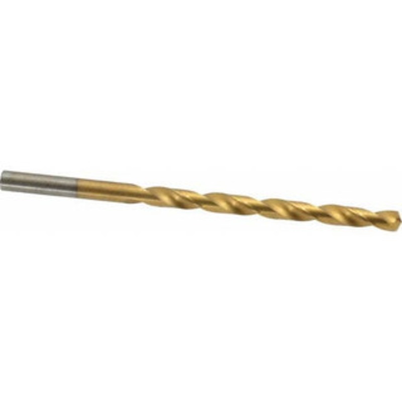 Chicago-Latrobe #10 135 Cobalt Jobber Drill TiN Finish, Right Hand Cut, Spiral Flute, Straight Shank, 3-5/8 OAL, Split Point 54020 – 81132458