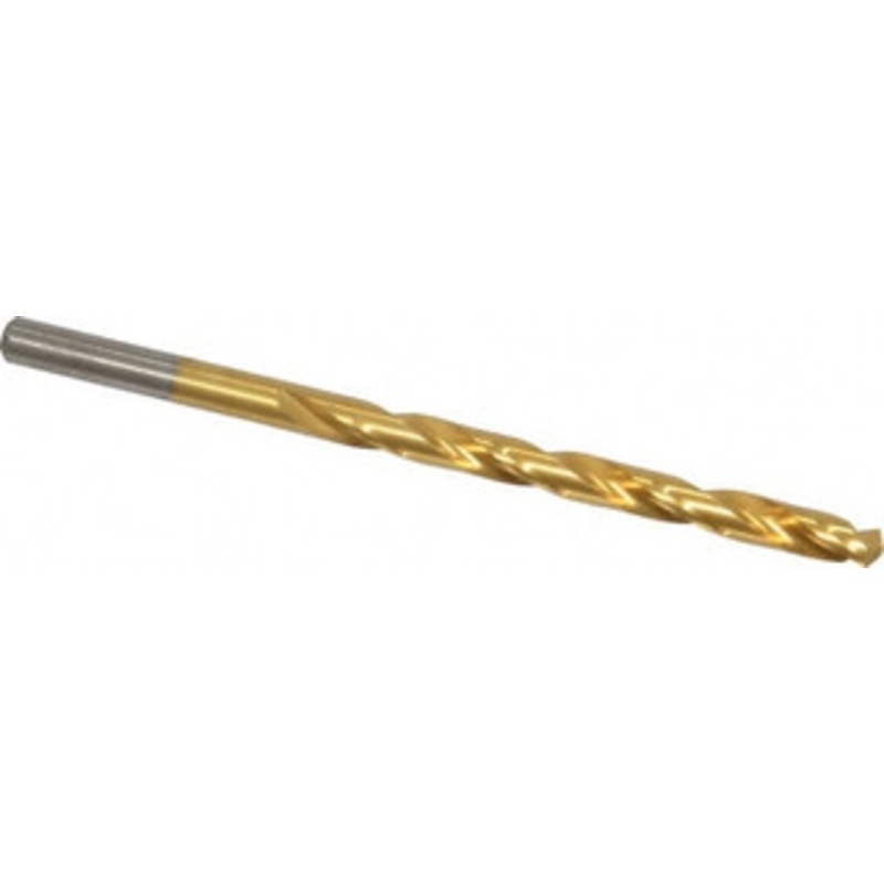 Chicago-Latrobe #11 135 High Speed Steel Jobber Drill TiN Finish, Right Hand Cut, Spiral Flute, Straight Shank, 3-1/2 OAL, Split Point 41681 – 03294683