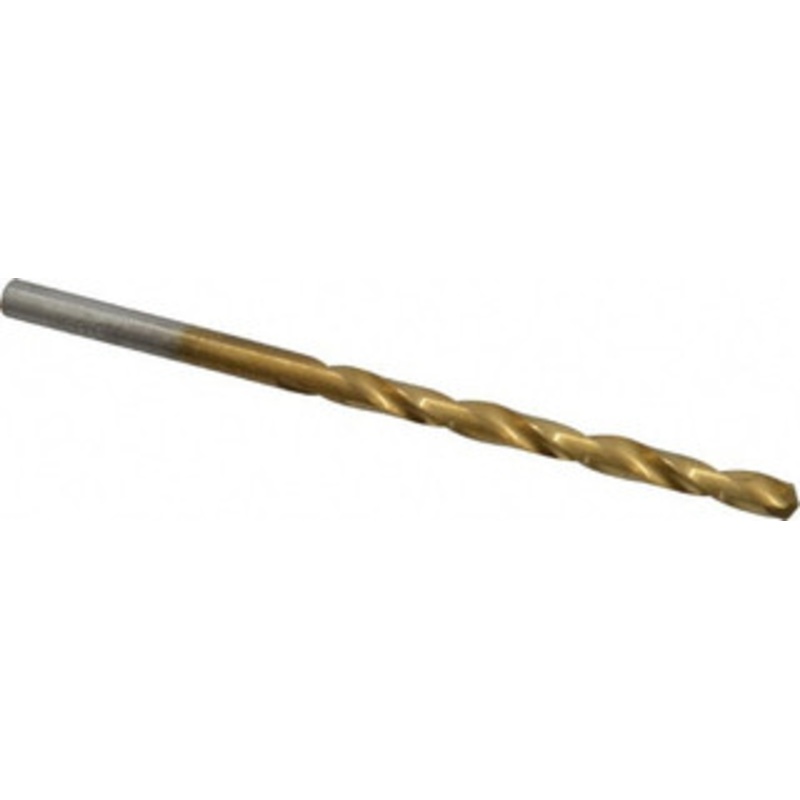 Chicago-Latrobe #26 135 High Speed Steel Jobber Drill TiN Finish, Right Hand Cut, Spiral Flute, Straight Shank, 3 OAL, Split Point 41696 – 03294832