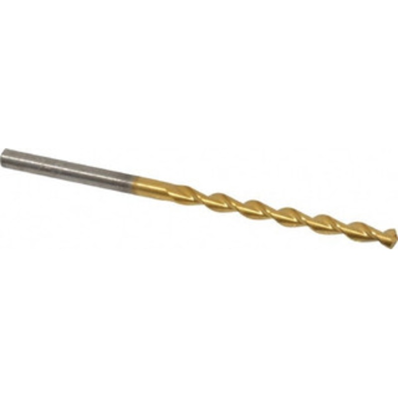 Chicago-Latrobe #28 135 High Speed Steel Jobber Drill TiN Finish, Right Hand Cut, Parabolic Flute, Straight Shank, 2-7/8 OAL, Split Point 53957 – 80906282