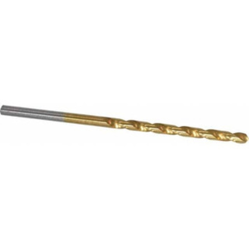 Chicago-Latrobe #32 118 High Speed Steel Jobber Drill TiN Finish, Right Hand Cut, Spiral Flute, Straight Shank, 2-3/4 OAL, Standard Point 70132 – 93094373