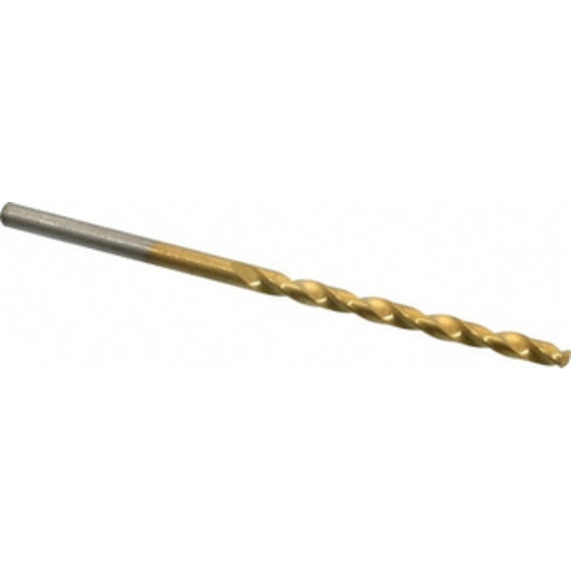 Chicago-Latrobe #33 135 Cobalt Jobber Drill TiN Finish, Right Hand Cut, Spiral Flute, Straight Shank, 2-5/8 OAL, Split Point 54043 – 83718916