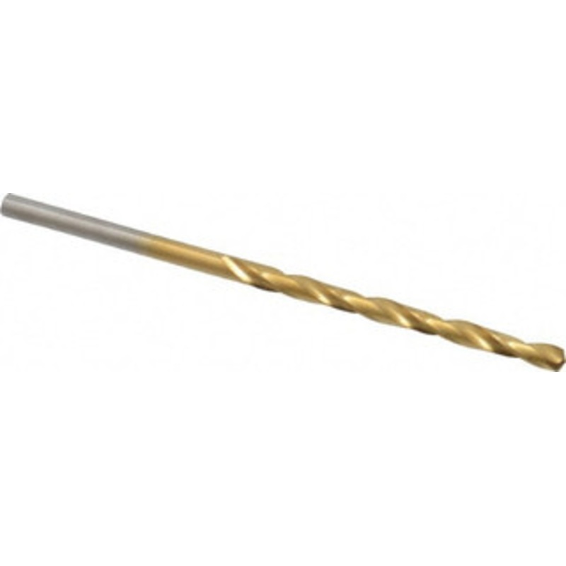 Chicago-Latrobe #38 135 High Speed Steel Jobber Drill TiN Finish, Right Hand Cut, Spiral Flute, Straight Shank, 2-1/2 OAL, Split Point 41708 – 03294956