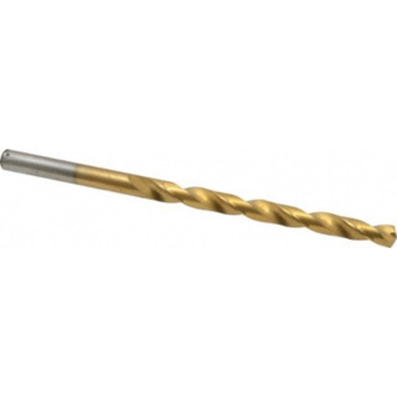 Chicago-Latrobe #7 135 Cobalt Jobber Drill TiN Finish, Right Hand Cut, Spiral Flute, Straight Shank, 3-5/8 OAL, Split Point 54017 – 81132391