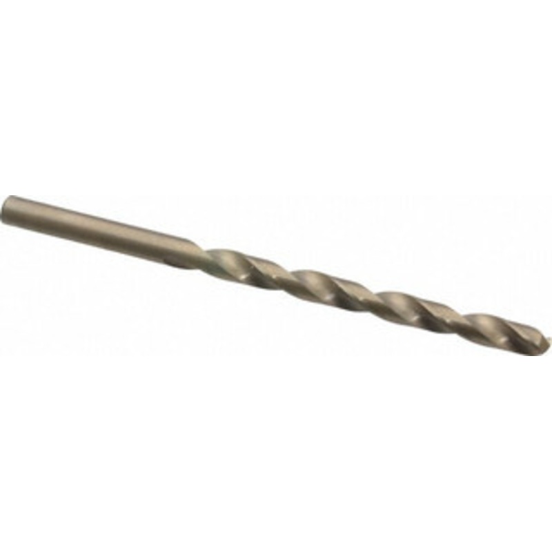 Chicago-Latrobe #8 135 Cobalt Jobber Drill Oxide/Gold Finish, Right Hand Cut, Spiral Flute, Straight Shank, 3-5/8 OAL, Split Point 46678 – 81192080