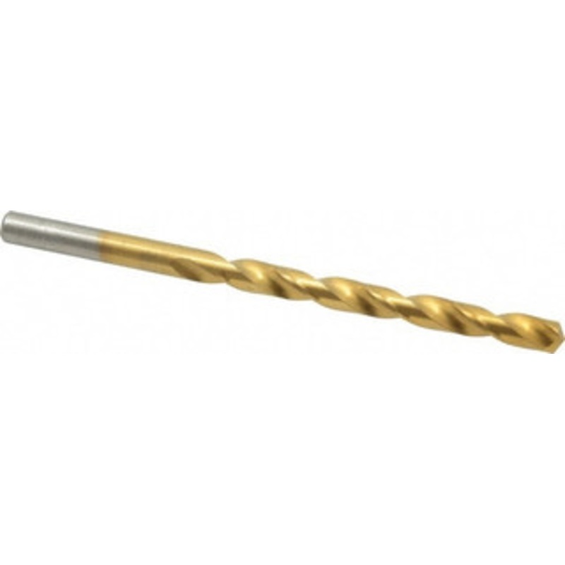 Chicago-Latrobe #1 135 Cobalt Jobber Drill TiN Finish, Right Hand Cut, Spiral Flute, Straight Shank, 3-7/8 OAL, Split Point 54011 – 81132276