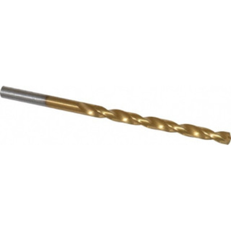 Chicago-Latrobe #13 135 Cobalt Jobber Drill TiN Finish, Right Hand Cut, Spiral Flute, Straight Shank, 3-1/2 OAL, Split Point 54023 – 81132516