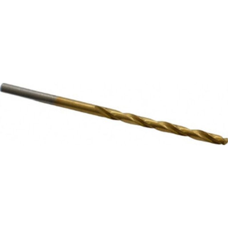 Chicago-Latrobe #31 135 High Speed Steel Jobber Drill TiN Finish, Right Hand Cut, Spiral Flute, Straight Shank, 2-3/4 OAL, Split Point 41701 – 03294881