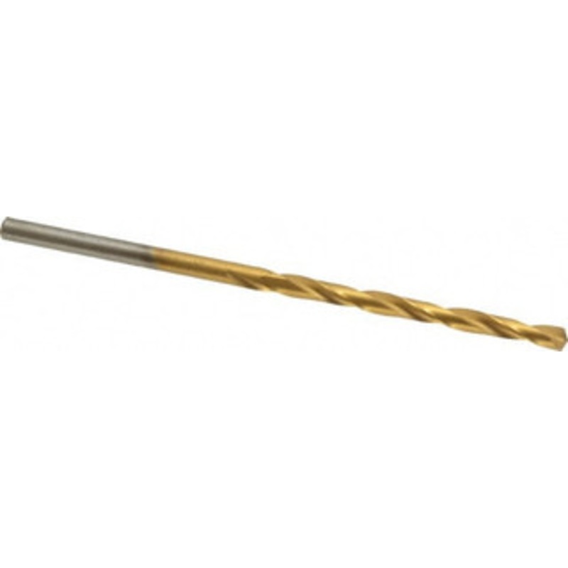 Chicago-Latrobe #37 135 High Speed Steel Jobber Drill TiN Finish, Right Hand Cut, Spiral Flute, Straight Shank, 2-1/2 OAL, Split Point 41707 – 03294949