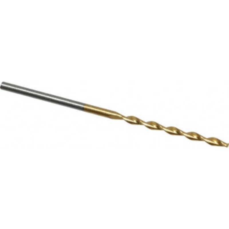 Chicago-Latrobe #50 135 High Speed Steel Jobber Drill TiN Finish, Right Hand Cut, Parabolic Flute, Straight Shank, 2 OAL, Split Point 53979 – 80906506