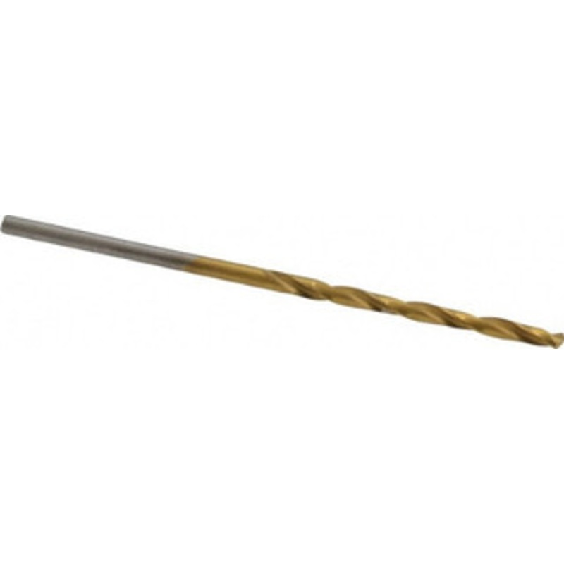 Chicago-Latrobe #50 135 High Speed Steel Jobber Drill TiN Finish, Right Hand Cut, Spiral Flute, Straight Shank, 2 OAL, Split Point 41720 – 03295078