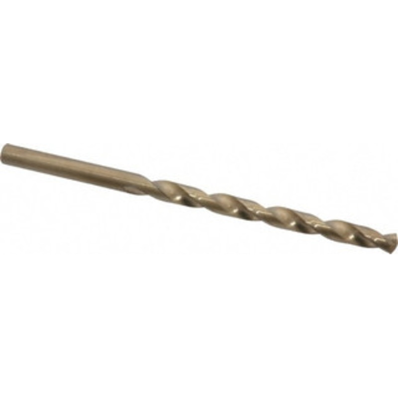 Chicago-Latrobe #10 135 Cobalt Jobber Drill Oxide/Gold Finish, Right Hand Cut, Spiral Flute, Straight Shank, 3-5/8 OAL, Split Point 46680 – 81192106