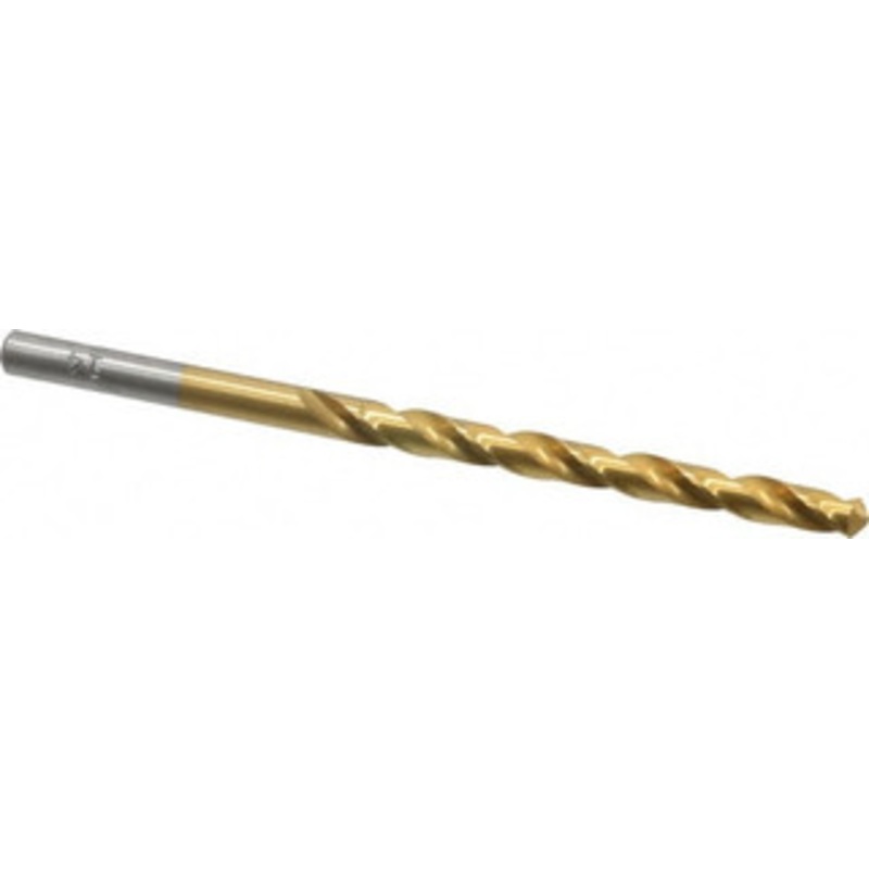 Chicago-Latrobe #14 118 High Speed Steel Jobber Drill TiN Finish, Right Hand Cut, Spiral Flute, Straight Shank, 3-3/8 OAL, Standard Point 70114 – 93094191