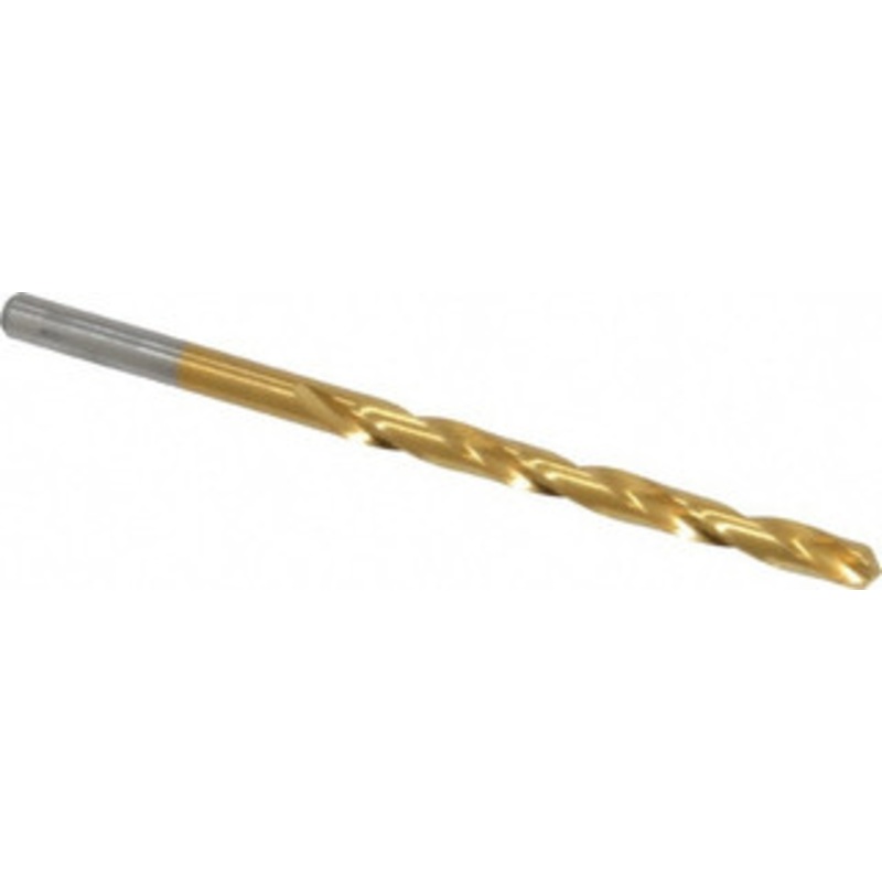 Chicago-Latrobe #14 135 High Speed Steel Jobber Drill TiN Finish, Right Hand Cut, Spiral Flute, Straight Shank, 3-3/8 OAL, Split Point 41684 – 03294717