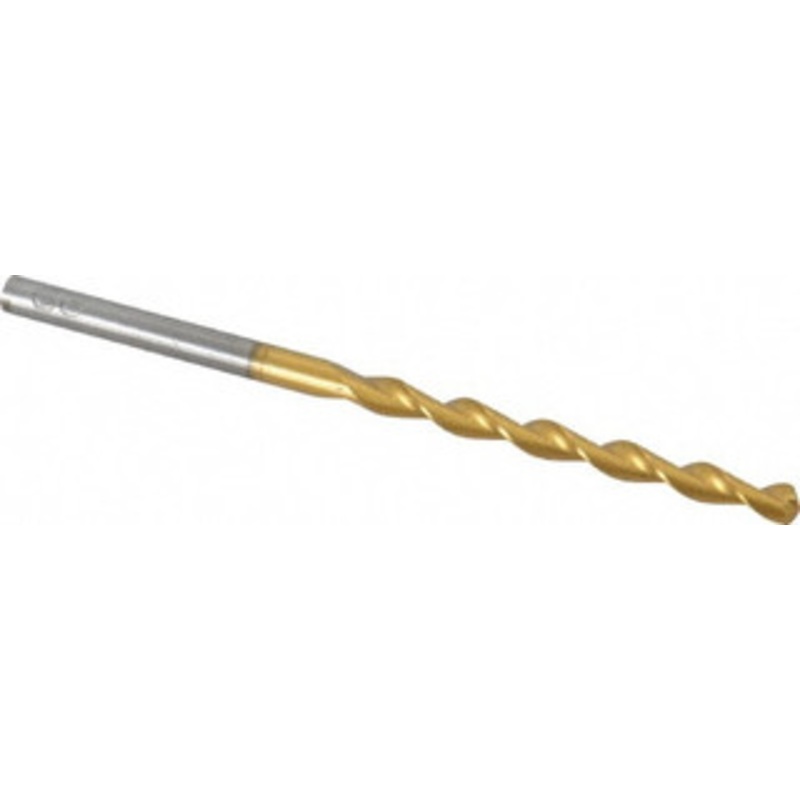 Chicago-Latrobe #29 135 High Speed Steel Jobber Drill TiN Finish, Right Hand Cut, Parabolic Flute, Straight Shank, 2-7/8 OAL, Split Point 53958 – 80906290