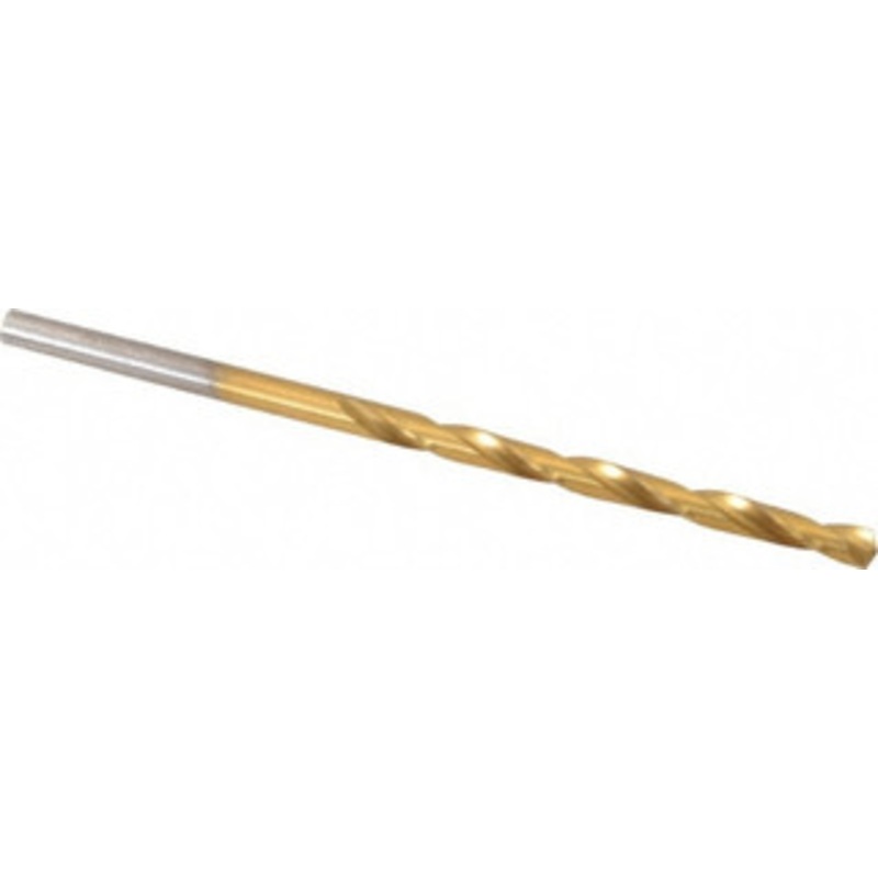 Chicago-Latrobe #34 135 High Speed Steel Jobber Drill TiN Finish, Right Hand Cut, Spiral Flute, Straight Shank, 2-5/8 OAL, Split Point 41704 – 03294915