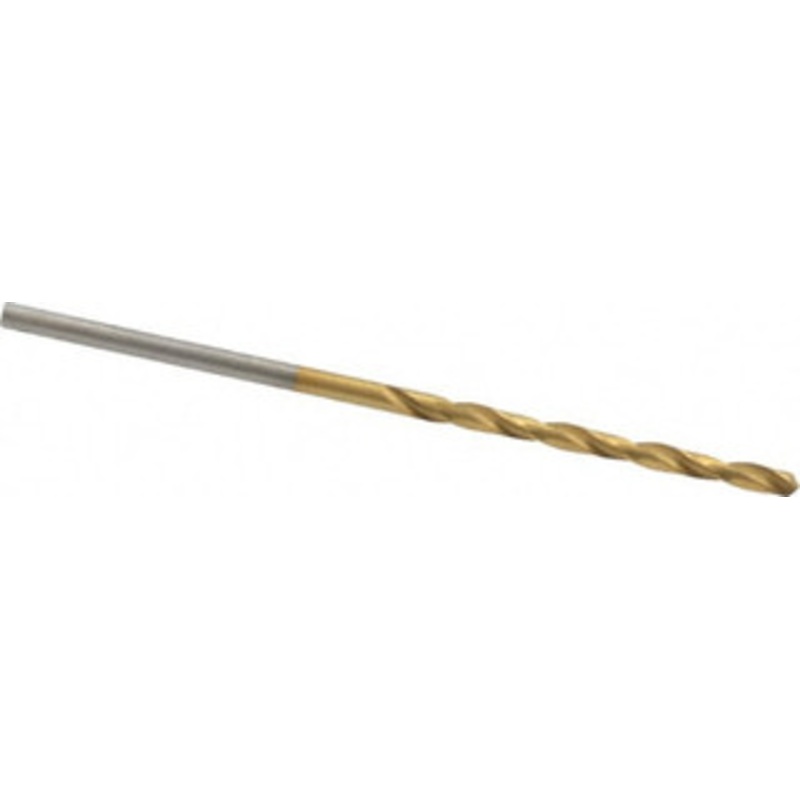 Chicago-Latrobe #51 118 High Speed Steel Jobber Drill TiN Finish, Right Hand Cut, Spiral Flute, Straight Shank, 2 OAL, Standard Point 70151 – 93094563
