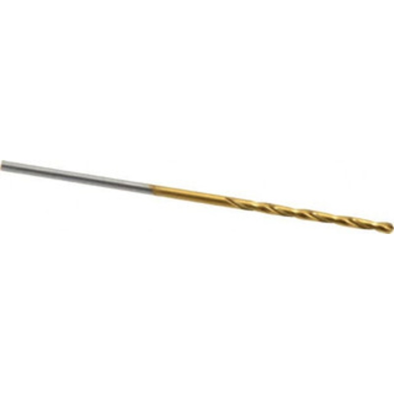 Chicago-Latrobe #55 118 High Speed Steel Jobber Drill TiN Finish, Right Hand Cut, Spiral Flute, Straight Shank, 1-7/8 OAL, Standard Point 70155 – 76129279