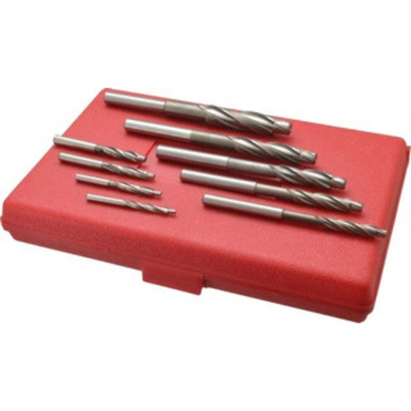 Cleveland Twist Drill #32 to #6 Wire Compatible, High Speed Steel, Solid Pilot Counterbore Set Bright Finish, Standard Pilot, Straight Shank, 3 Flutes, 9 Piece Set C91750 – 81853905
