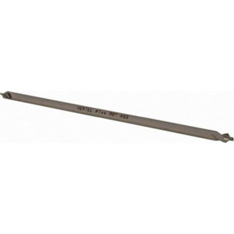 Hertel #1 90 1/8 Body Diam High Speed Steel Combo Drill & Countersink Bright Finish, 4 OAL, Double End, Plain Edge, 3/64 Drill Point Diam, 3/64 Drill Point Length H-81155L01040 – 62789334
